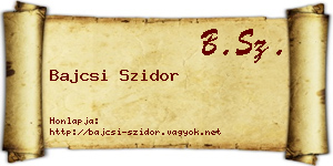 Bajcsi Szidor névjegykártya